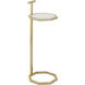 Daro 24 X 9 inch Brass and White Accent Table