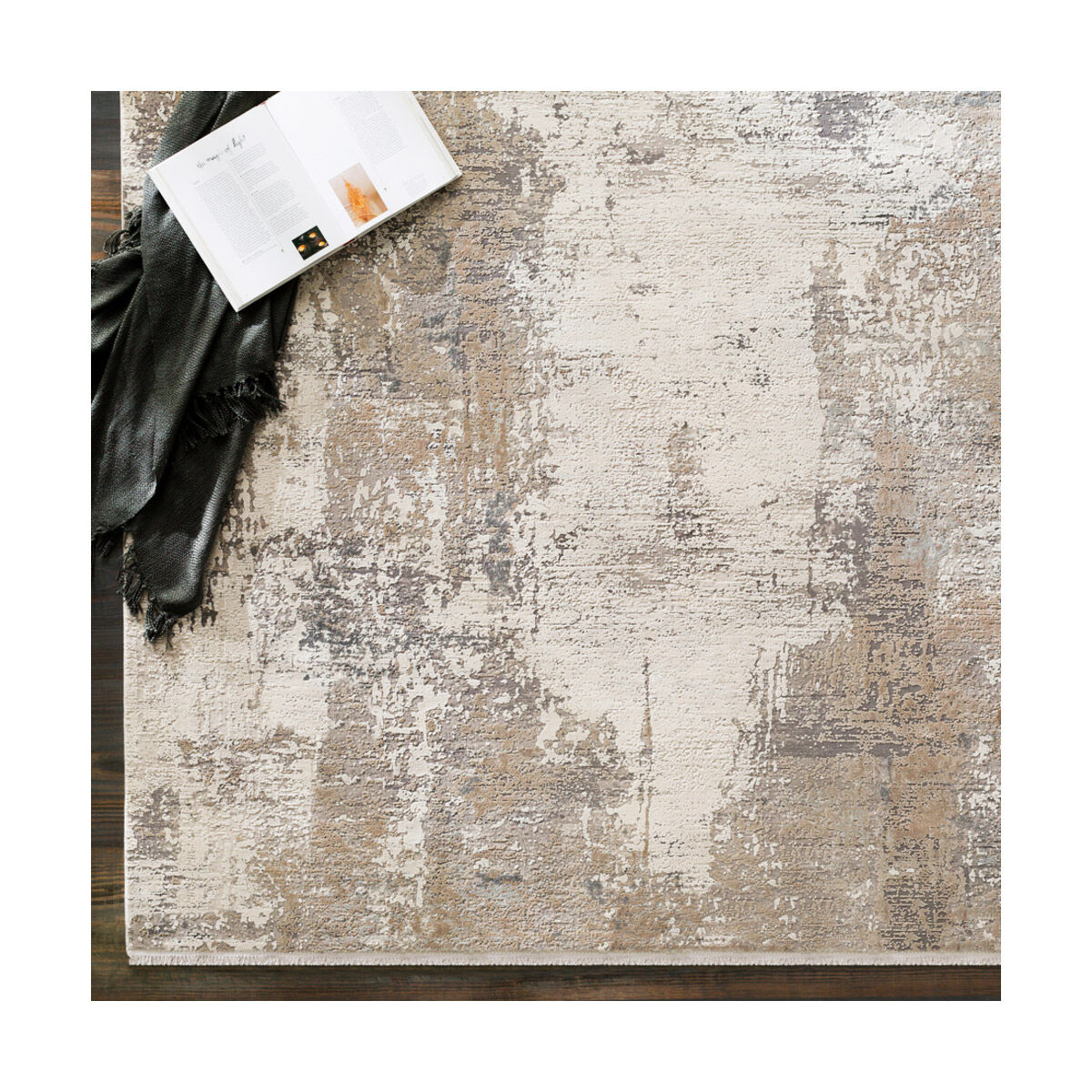 Solar 134 X 90 inch Light Brown Rug in 8 x 11, Rectangle