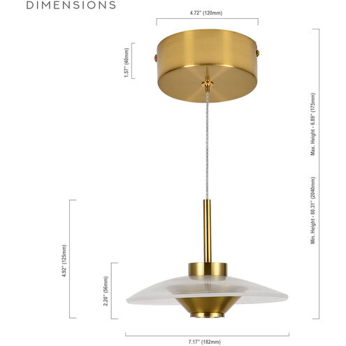 Ferrara Series 7 inch Antique Brass Pendant Ceiling Light, Artisan Collection
