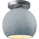Radiance LED 10 inch Brushed Nickel and Concrete Semi-Flush Ceiling Light