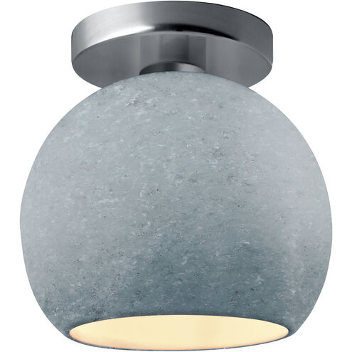 Radiance LED 10 inch Brushed Nickel and Concrete Semi-Flush Ceiling Light