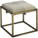 Shelby 18 inch White Hide Stool