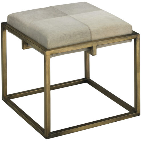 Shelby 18 inch White Hide Stool