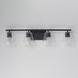 Geode 4 Light 31.25 inch Black Bath Vanity Wall Light