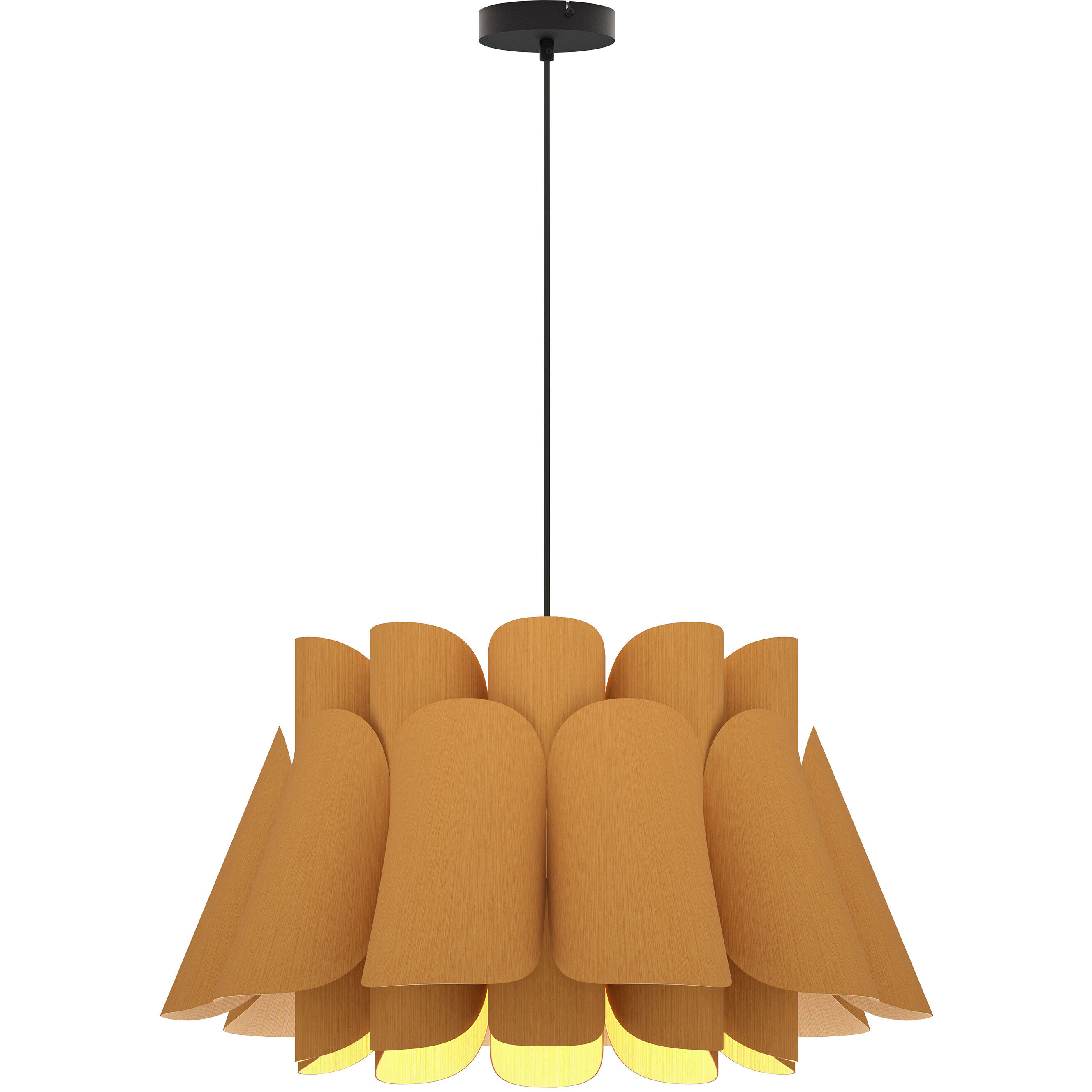 Federica 1 Light 26.8 inch Black Pendant Ceiling Light in Petribi/Ash, WEP Collection