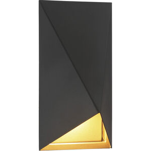 Peekaboo LED 10 inch Sand Coal with Sand Gold Outdoor Wall Sconce