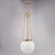Kent 1 Light 11.75 inch Muted Brass Pendant Ceiling Light
