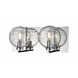 Tropea 2 Light 15 inch Satin Nickel and Graphite Vanity Light Wall Light