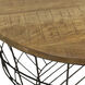Woven Frame Natural Brown and Black Nesting Coffee Table