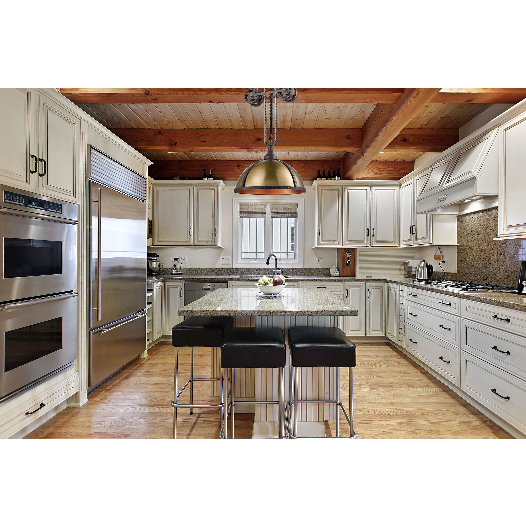 Torque 3 Light 20 inch Vintage Rust Pendant Ceiling Light