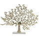 Anita Gold Finished Aluminum with White Marble Base Décor