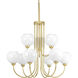 Carisa 9 Light 31.5 inch Vintage Gold Chandelier Ceiling Light