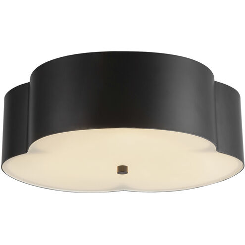 Alora Mood Adella 3 Light 14.13 inch Matte Black Flush Mount Ceiling Light