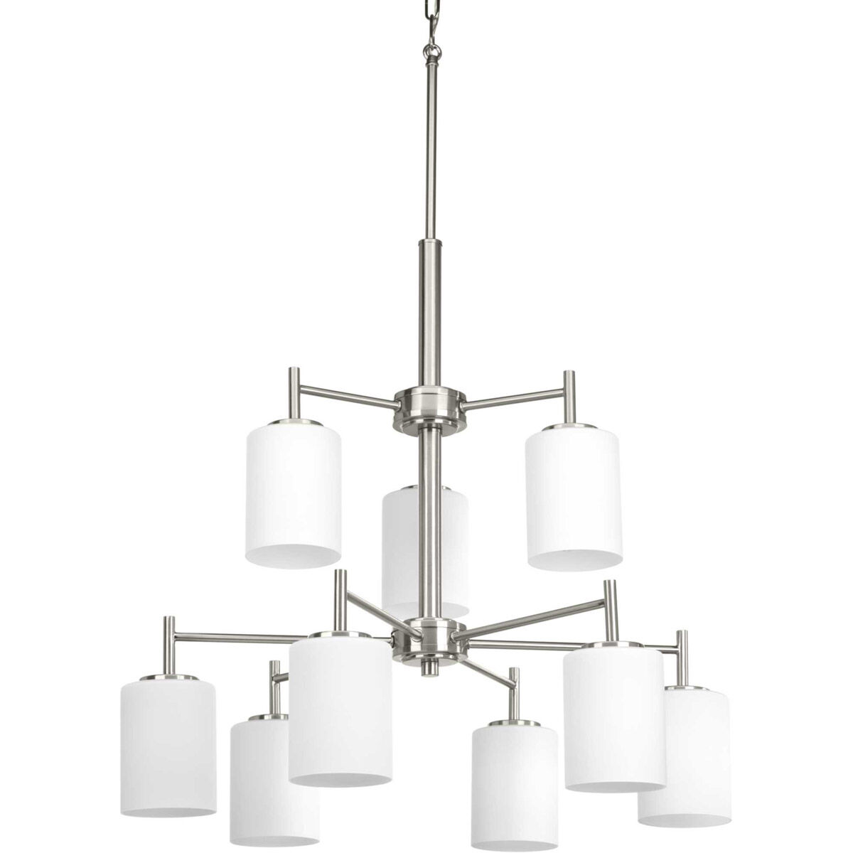 Replay 9 Light 26 inch Brushed Nickel Chandelier Ceiling Light