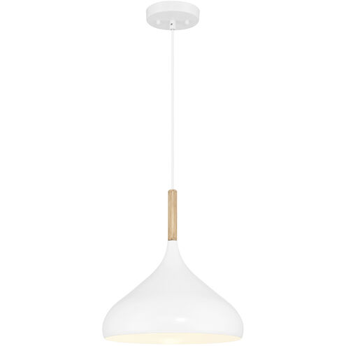 Olivia LED 13 inch White and Natural Pendant Ceiling Light