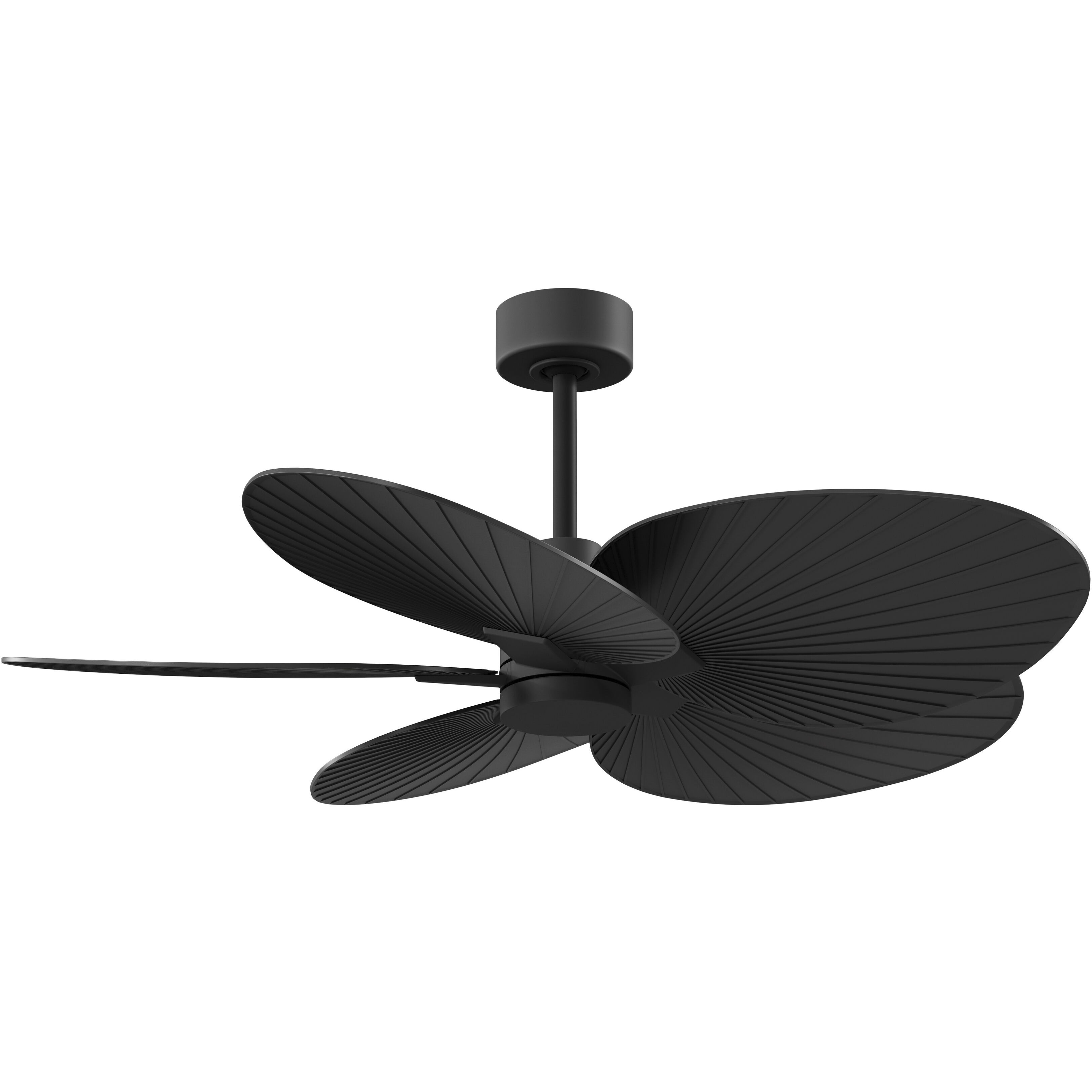 Atlas Alessandra Tropical 48 inch Matte Black Ceiling Fan