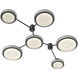Iris LED 54.7 inch Matte Black with Salt White Sconce & Flush Mount Wall Light, Hub and Spoke