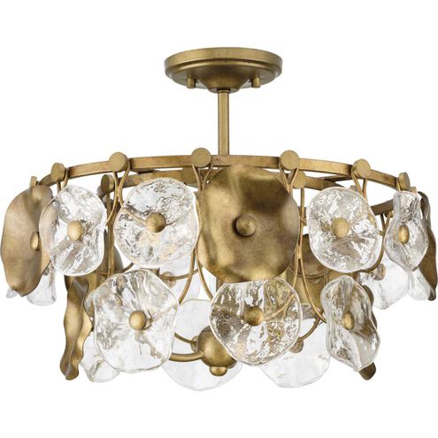 Loretta 3 Light 18 inch Gold Ombre Pendant Ceiling Light, Design Series