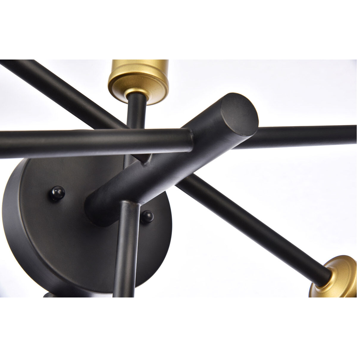 Axel 5 Light 25 inch Black and Brass Wall Sconce Wall Light