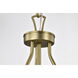 Boliver 3 Light 11.75 inch Vintage Brass Pendant Ceiling Light