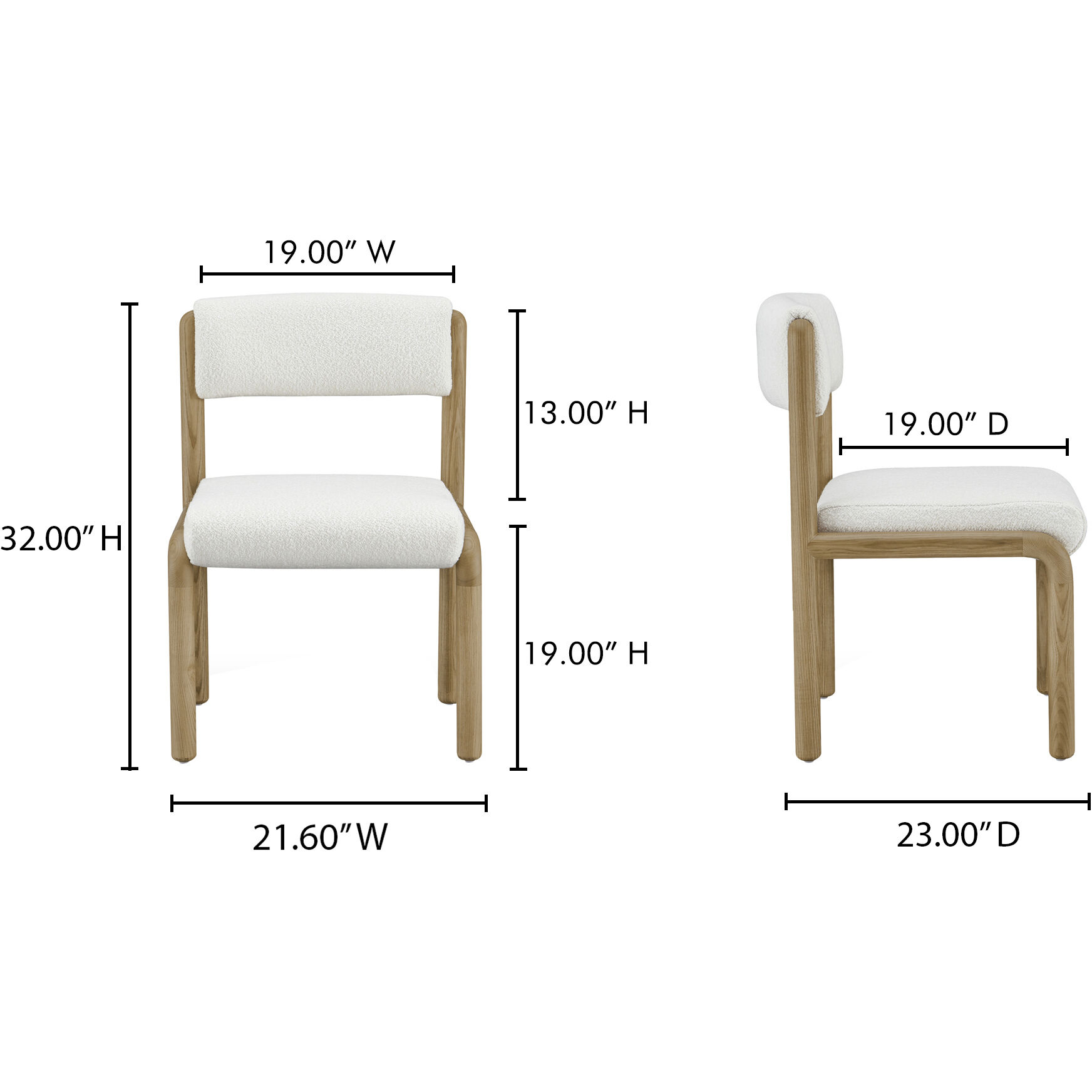 April White Dining Chair, Set Of Two