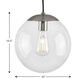 Atwell 1 Light 10 inch Brushed Nickel Pendant Ceiling Light, Medium