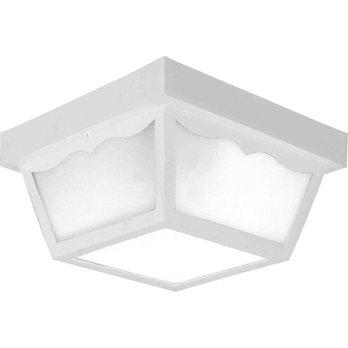 Ceiling Mount 2 Light 10.25 inch White Outdoor Flush Mount