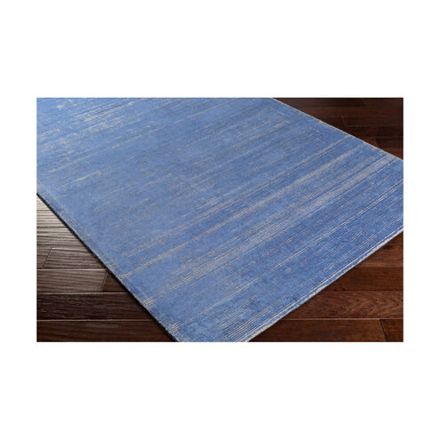 Prague 96 X 30 inch Sky Blue/Cream Rugs, Viscose and Polyester