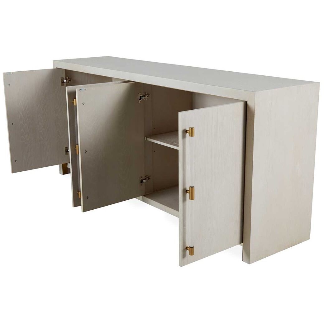 Winford Cerused White / Stained Gold Cabinet