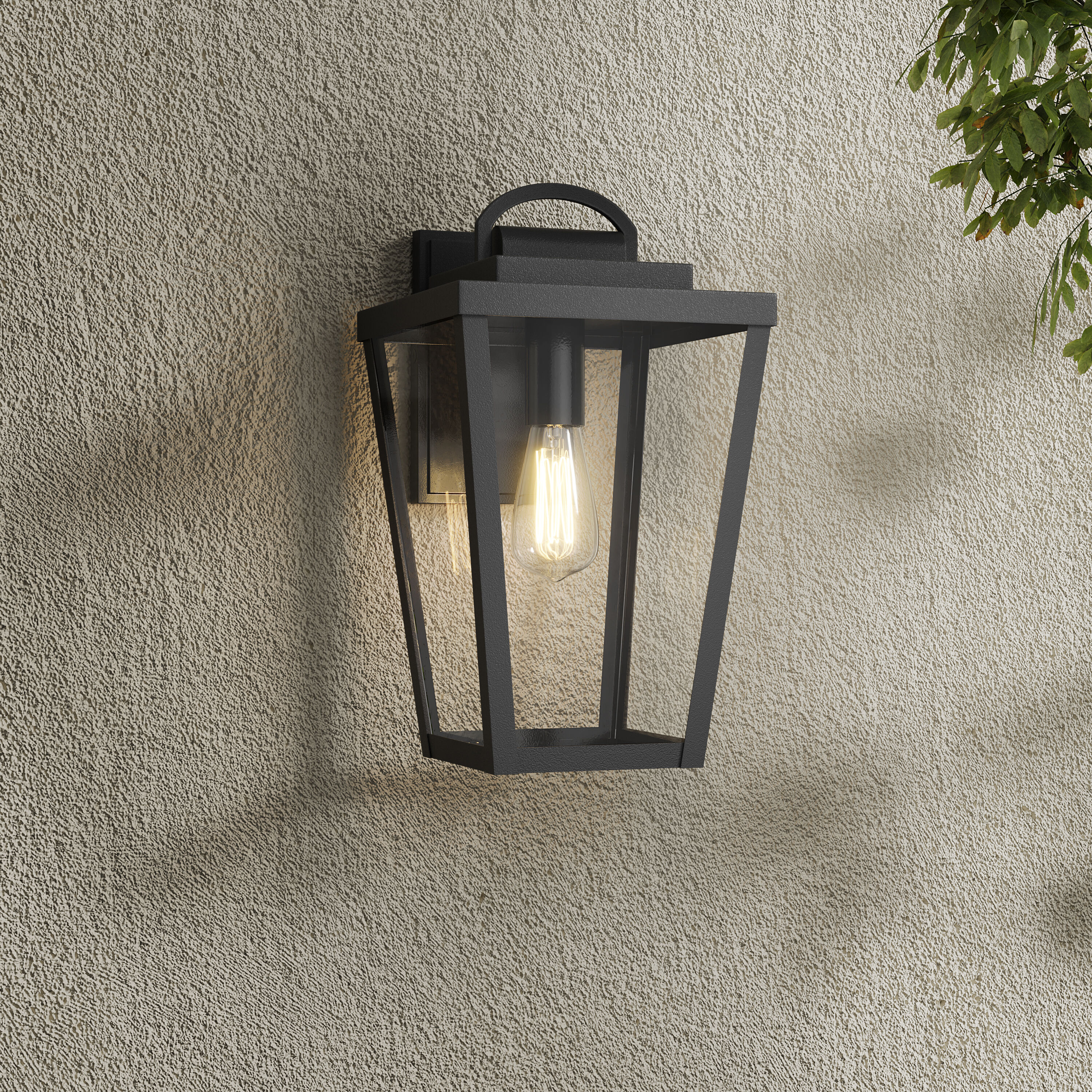 Brenwick 1 Light 14.5 inch Powder Coated Black Outdoor Wall Sconce