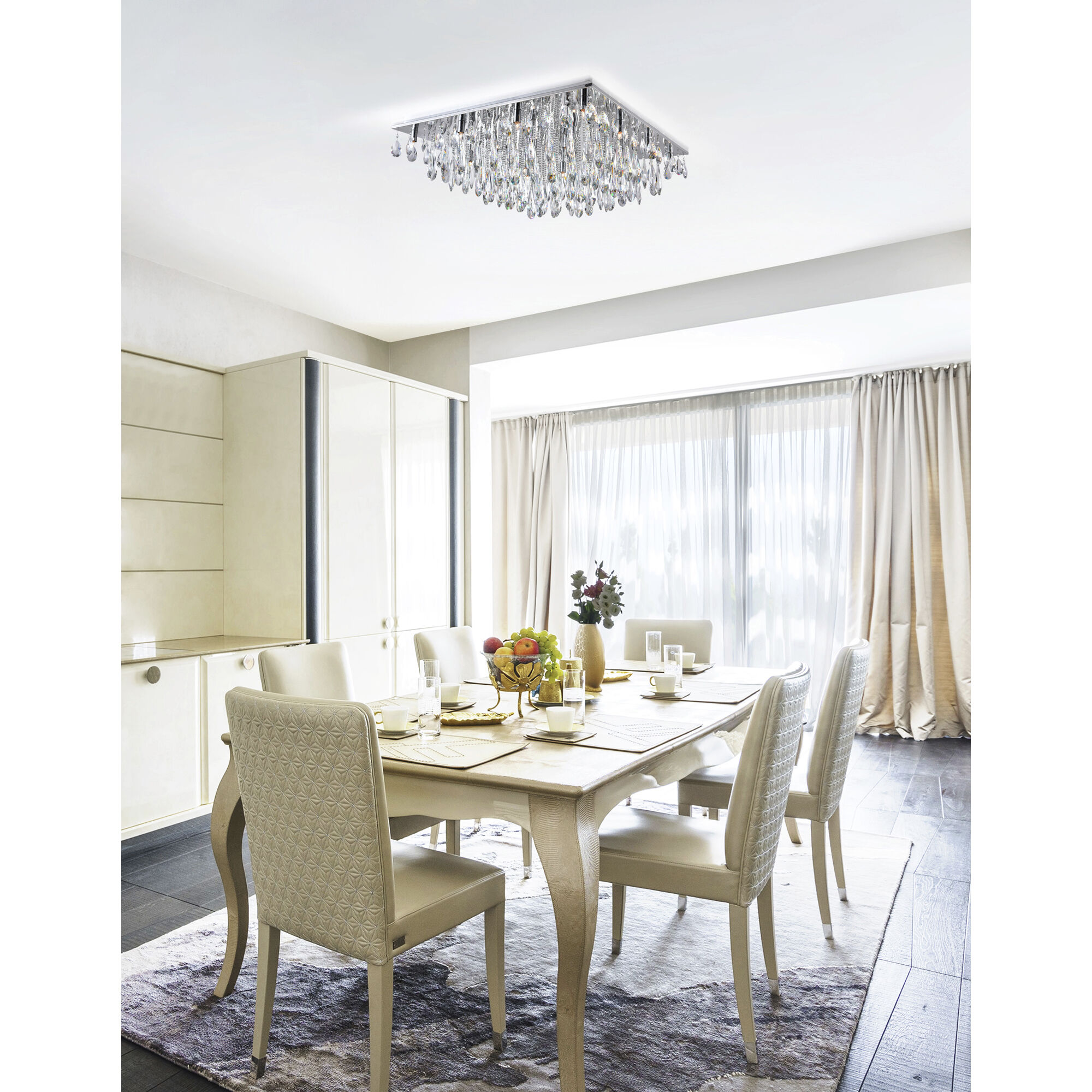 Bianca 20 Light 32 inch Chrome Flush Mount Ceiling Light