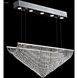 Contemporary 5 Light 10 inch Silver Crystal Chandelier Ceiling Light