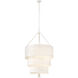 Lisa McDennon Baya 10 Light 30 inch Textured Plaster Chandelier Ceiling Light, Multi Tier