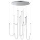 Soleil LED 35.5 inch Polished Chrome Multi-Light Pendant Ceiling Light