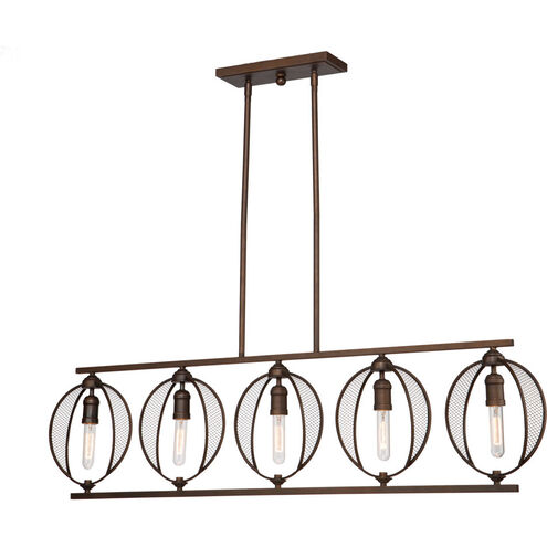 Linden 5 Light 52 inch Bronze Island Light Ceiling Light