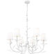 Aslin 6 Light 31 inch Textured White Chandelier Ceiling Light