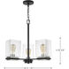 Crossroads 3 Light 21.13 inch Matte Black Chandelier Ceiling Light