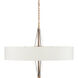 Lamont 6 Light 32 inch Antique Brass/Clear/Off White Chandelier Ceiling Light