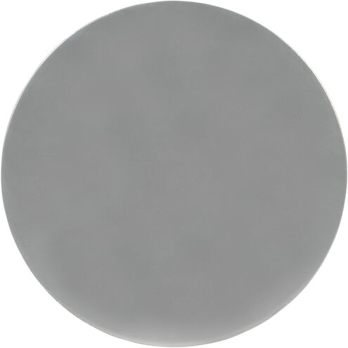 Zora Silver Iron Pedestal Side Table in Silver