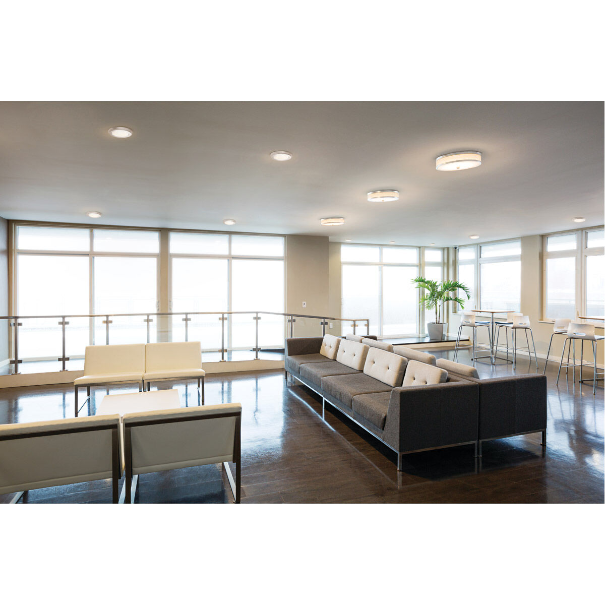 Pira LED 15 inch Brushed Nickel Flush Mount Light Ceiling Light