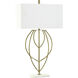 Nellman 42 inch 100.00 watt Brass and White Table Lamp Portable Light
