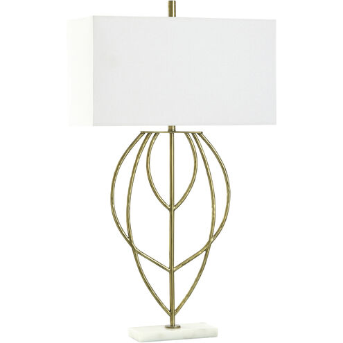 Nellman 42 inch 100.00 watt Brass and White Table Lamp Portable Light
