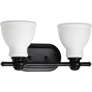 Russel 2 Light 14.75 inch Matte Black Vanity Light Wall Light