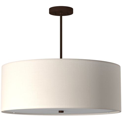 EVOLV 24 inch Dark Bronze Pendant Ceiling Light in White, Classic Family