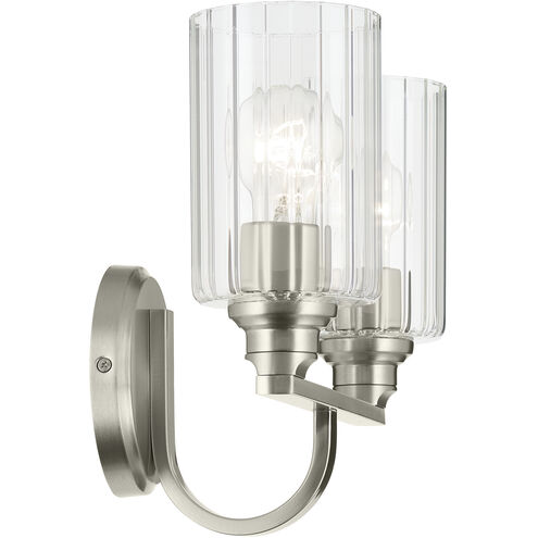 Gioe 2 Light 14.25 inch Brushed Nickel Vanity Light Wall Light
