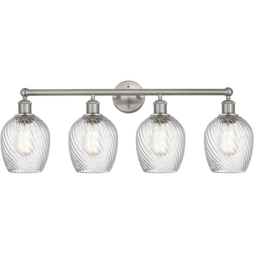 Edison Salina 4 Light 32 inch Brushed Satin Nickel Bath Vanity Light Wall Light
