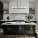 Hourglass Linear Pendant Ceiling Light in 2700K, Brushed Nickel, dweLED