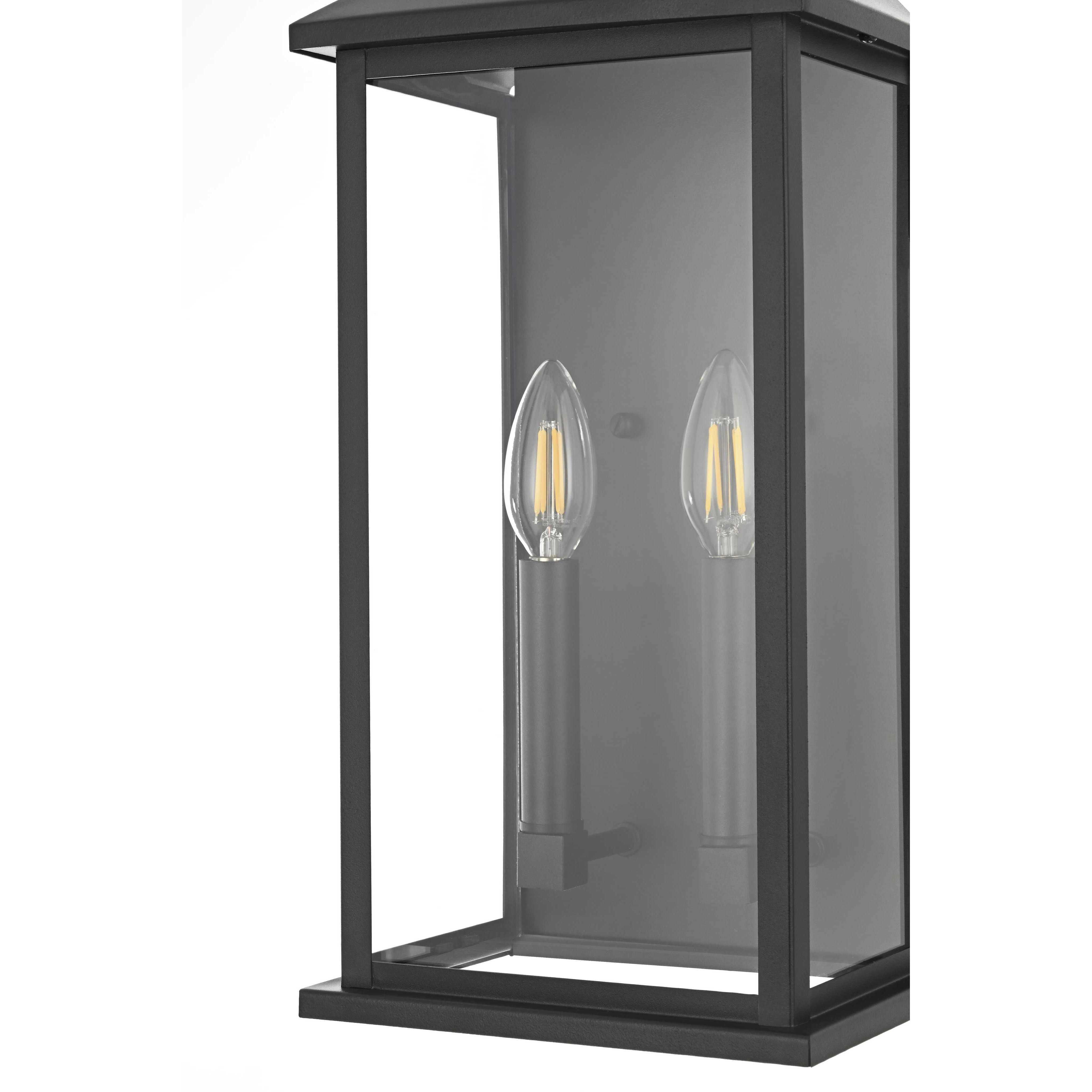 Shepard 2 Light 20.5 inch Black Outdoor Wall Sconce