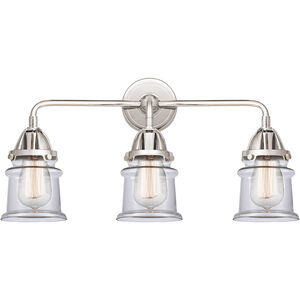 Nouveau 2 Small Canton LED 23 inch Polished Chrome Bath Vanity Light Wall Light in Clear Glass