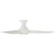 Corona 52 inch Matte White Flush Mount Ceiling Fan in 3000K